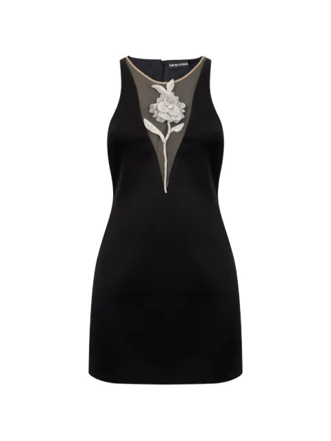 David Koma crystal-rose mini dress