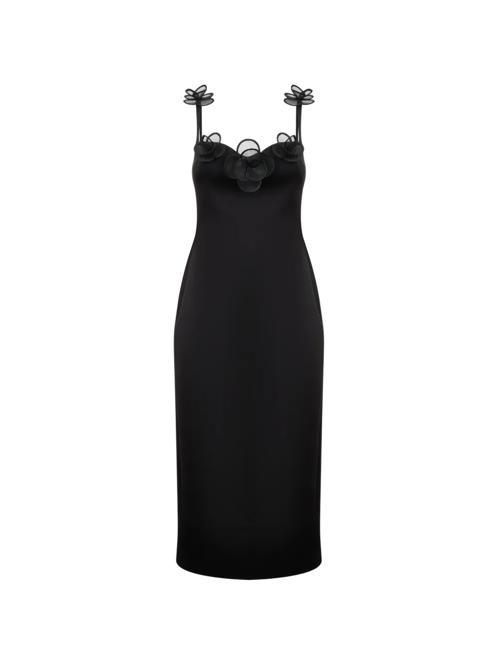 David Koma Abito con decorazione a fiori - Nero