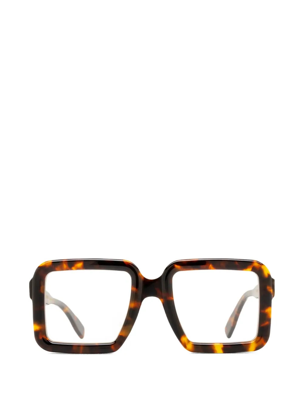 AUDE HEROUARD Henriette square-frame glasses - Marrone