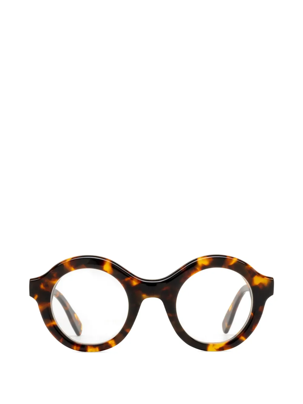 AUDE HEROUARD Andrée round-frame glasses - Marrone