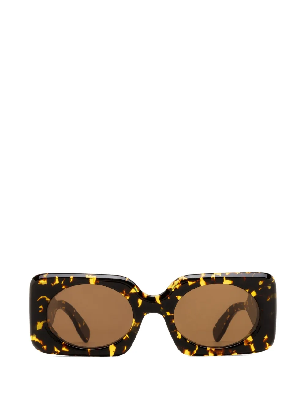 AUDE HEROUARD Gisele square-frame sunglasses - Marrone