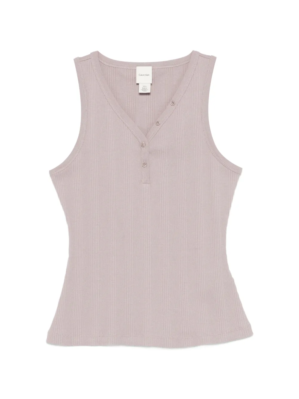 Calvin Klein button ribbed tank top - Violett