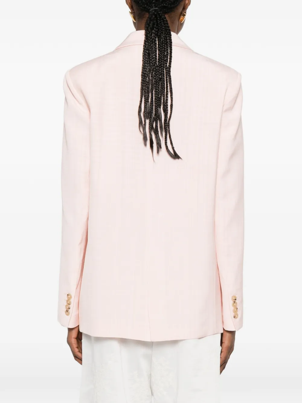 Forte Blazer met enkele rij knopen Roze