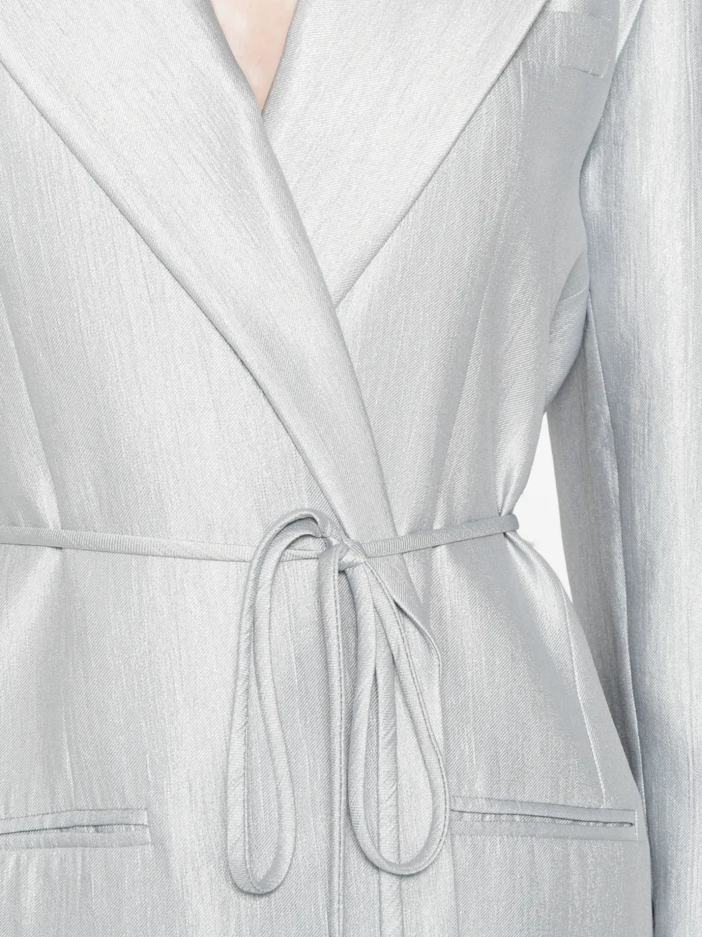 Eleh Blazer met gestrikte ceintuur Blauw