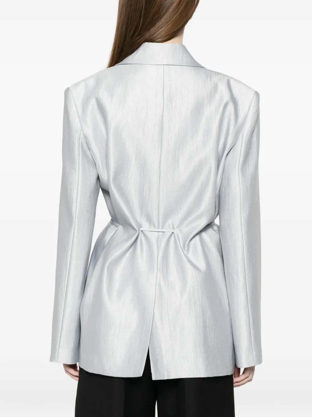 Eleh Blazer met gestrikte ceintuur Blauw