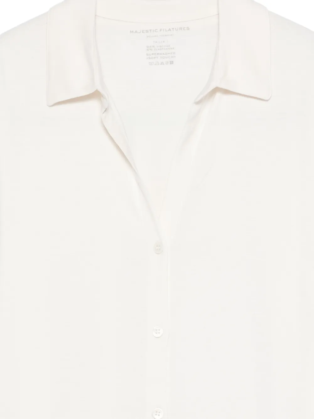 Majestic Filatures Overhemd met kraag Beige