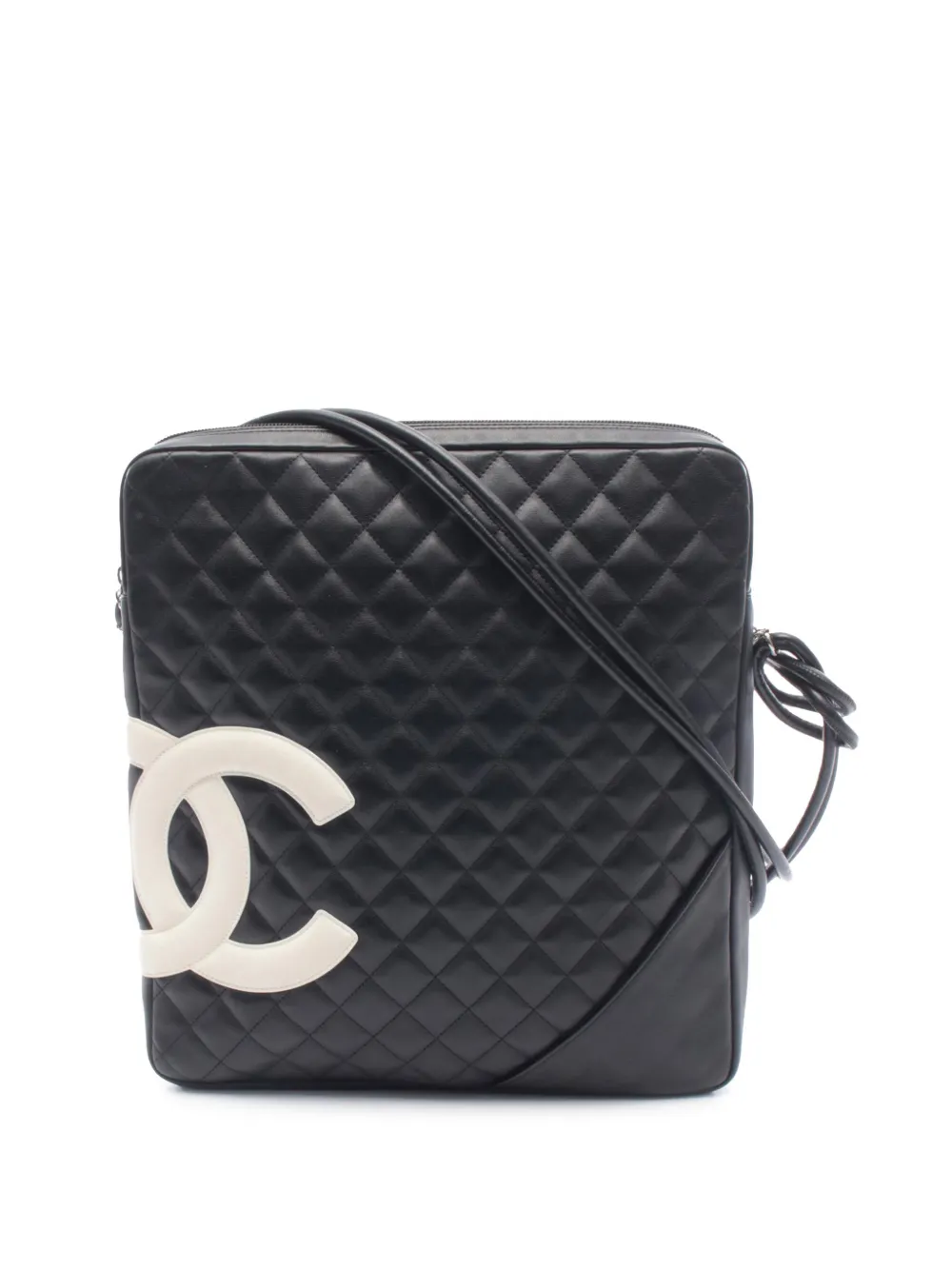 CHANEL Pre-Owned 2003-2004 Lambskin Cambon Ligne crossbody bag - Nero