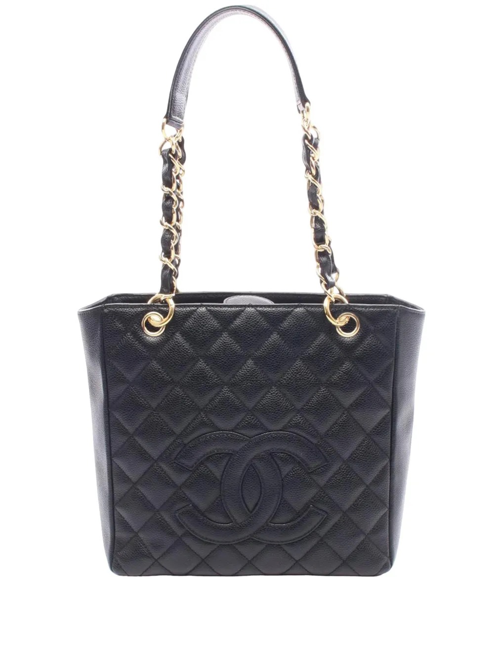 CHANEL Pre-Owned 2008-2009 Caviar Shopping tote bag - Nero