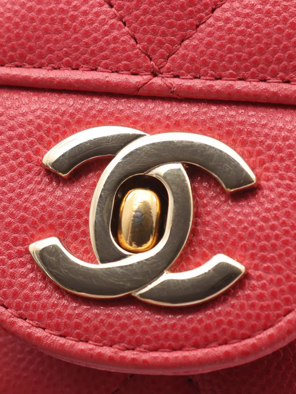  Chanel Pre-owned Mini Sac à Bandoulière Square Classic Single Flap En Cuir Caviar (2016-2017) - Rose 