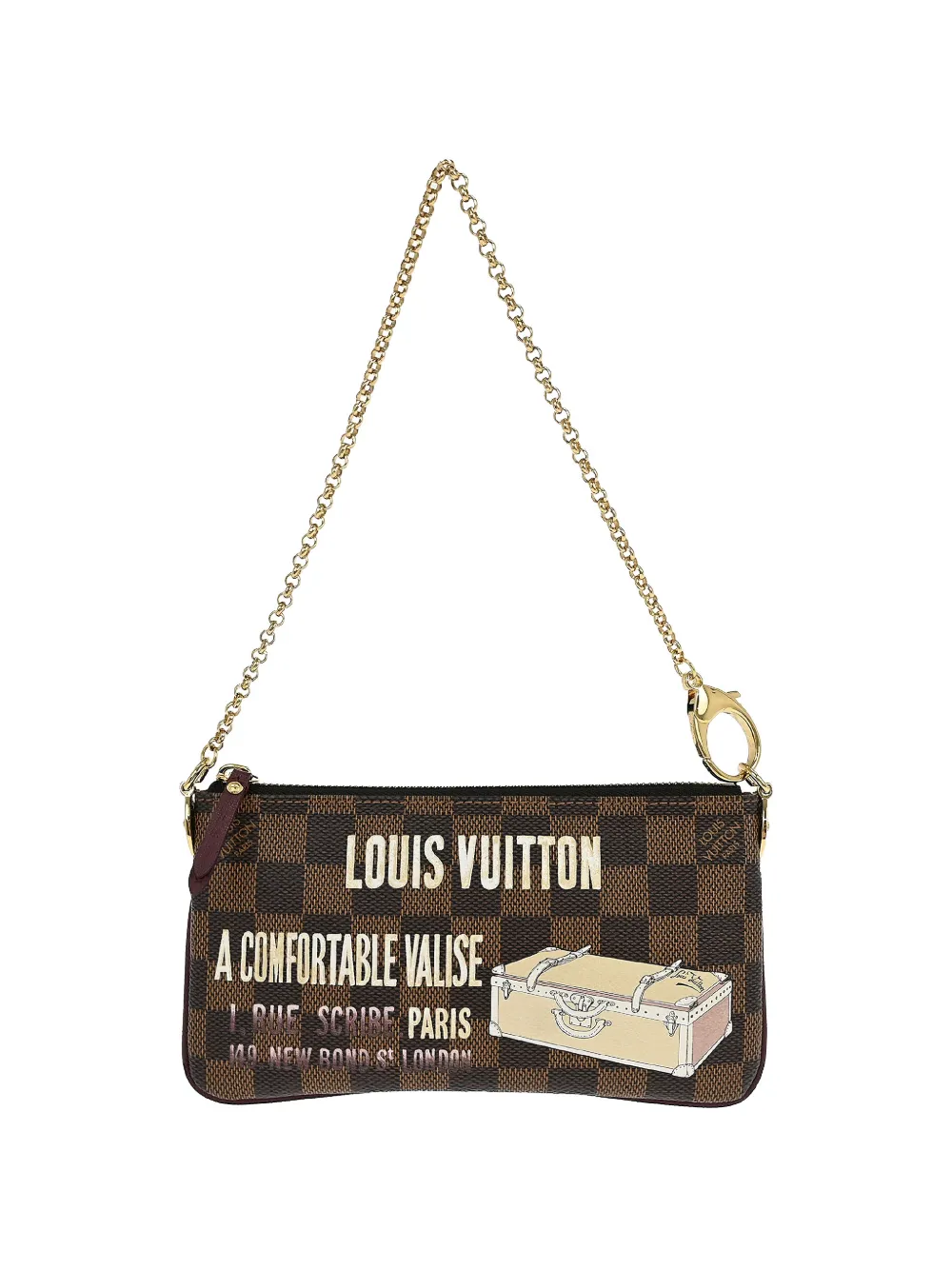 Louis Vuitton Pre-Owned 2010 MM Damier Pochette Milla clutch bag - Marrone