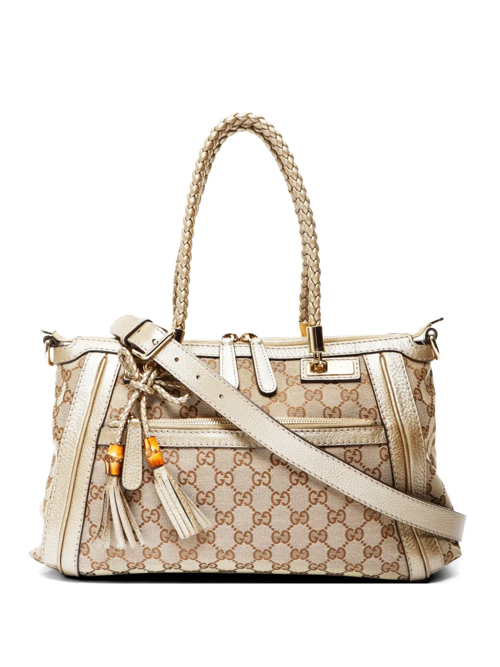 Gucci Pre-Owned 2000-2015 bamboo-detail tote bag - Toni neutri