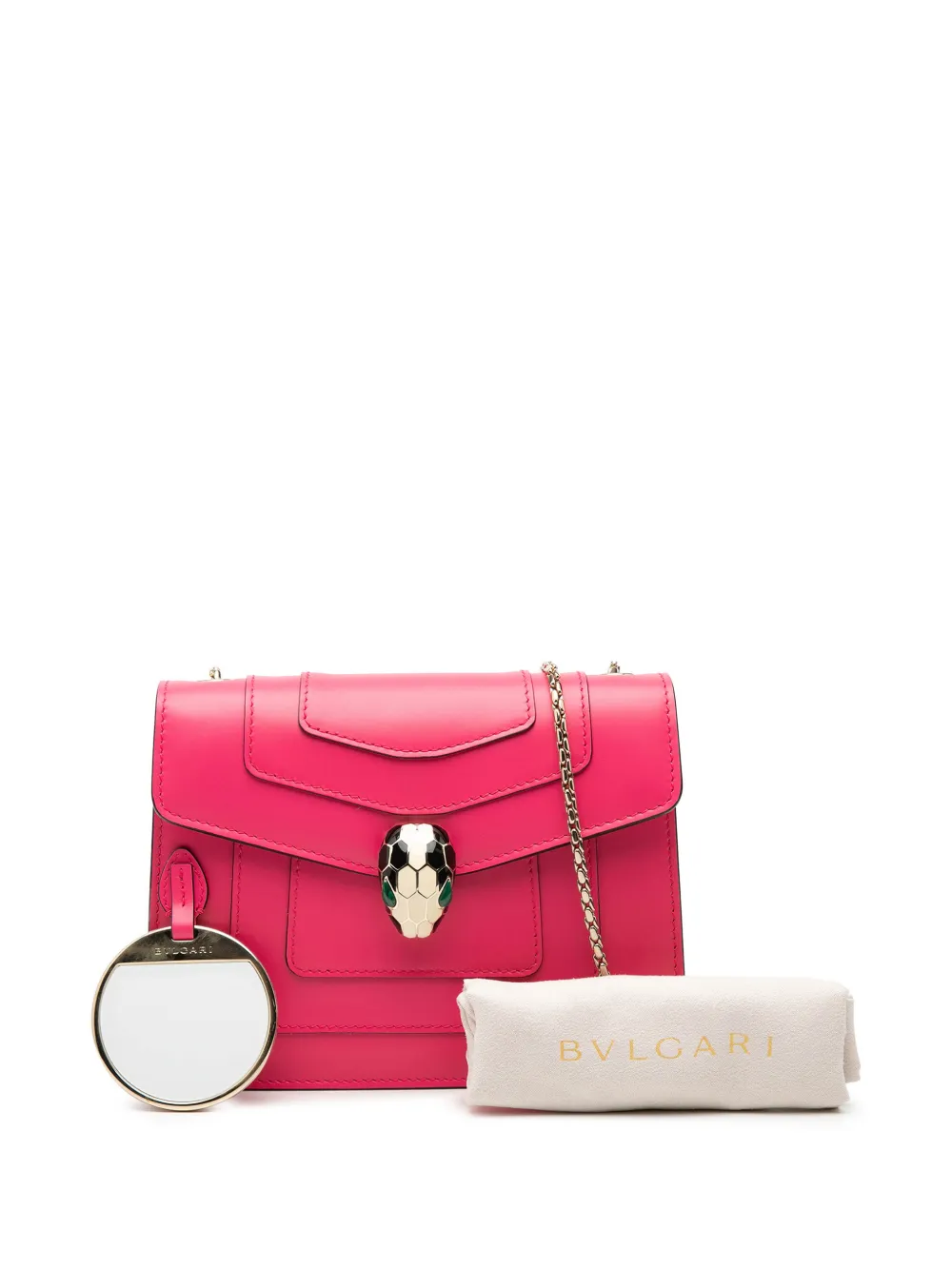 2010-2025 Small Leather Square Serpenti Forever Chain Crossbody Bag
