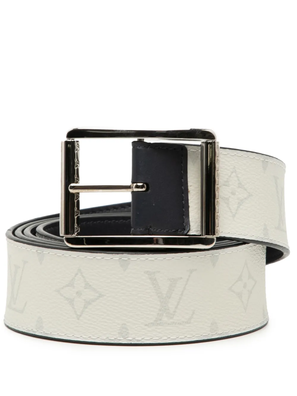 Louis Vuitton Pre-Owned 2019 Monogram and Leather Reverso Reversible belt - Blu