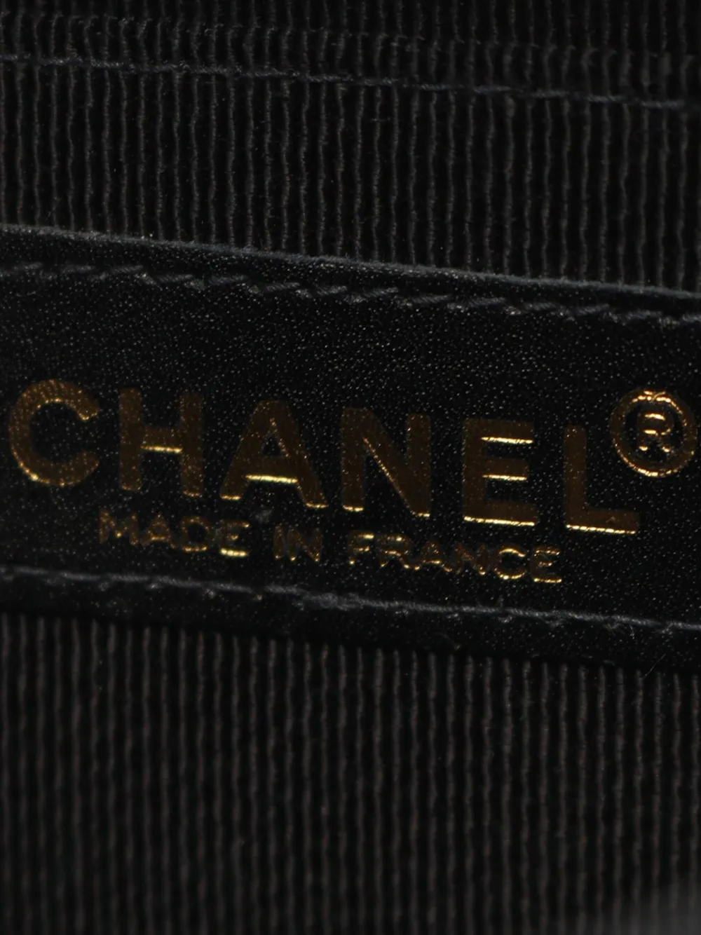 Chanel Pre-owned 2000-2002 CC Wild Stitch Lambskin Flap Shoulder Bag in Black, view 5