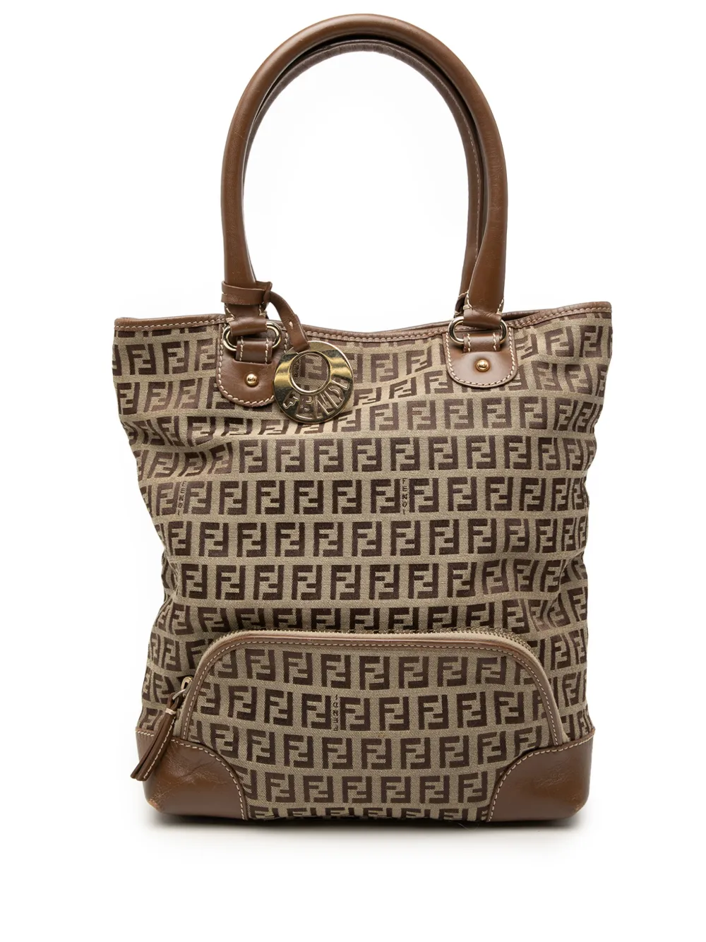 Fendi Pre-Owned 2000-2010 Zucchino Canvas Chef Front Pocket Shopping tote bag - Marrone