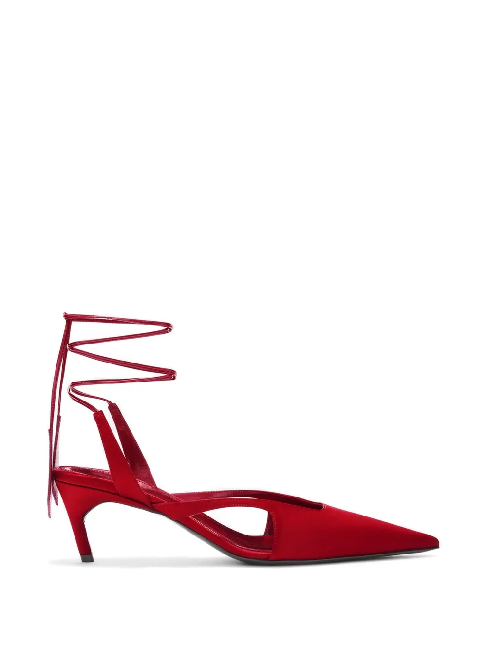 The Attico Slingback pumps met veters Rood