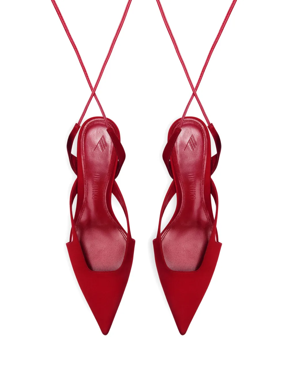 The Attico Slingback pumps met veters Rood