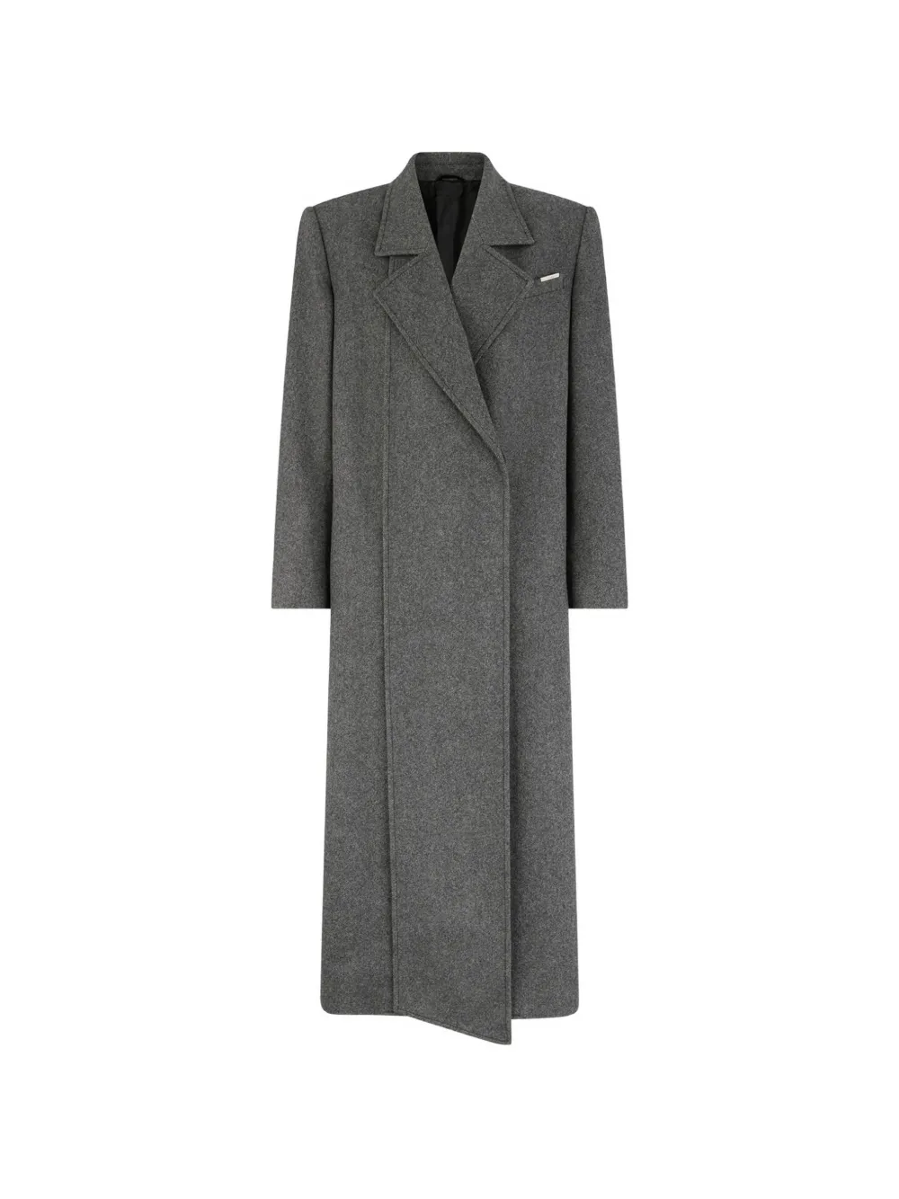 The Attico double-breasted long coat - Grau
