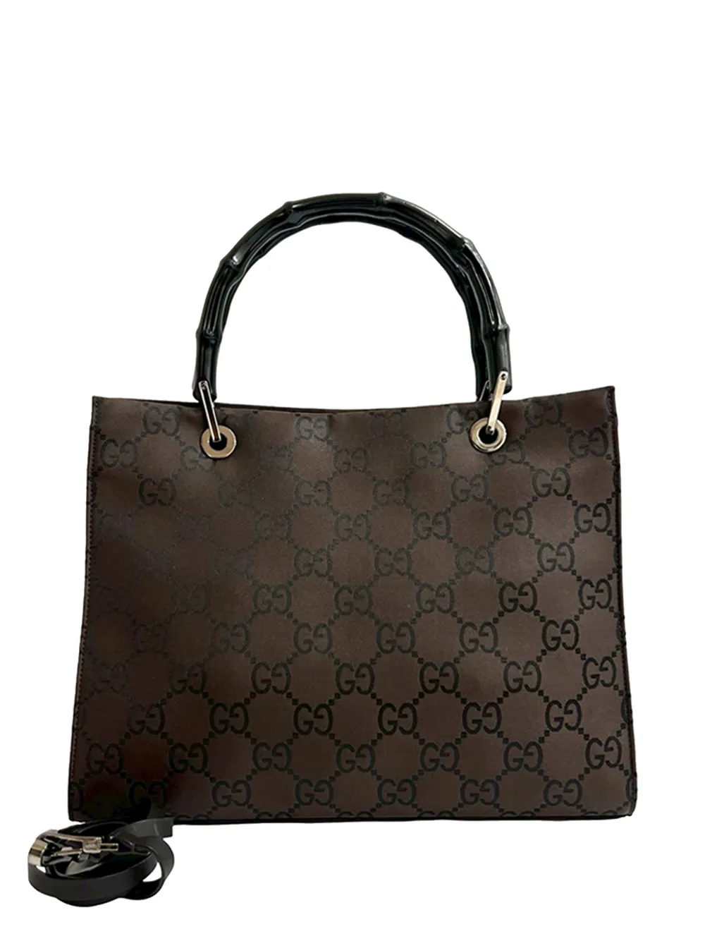 Gucci Pre-Owned 2000-2015 GG Nylon Bamboo satchel - Marrone