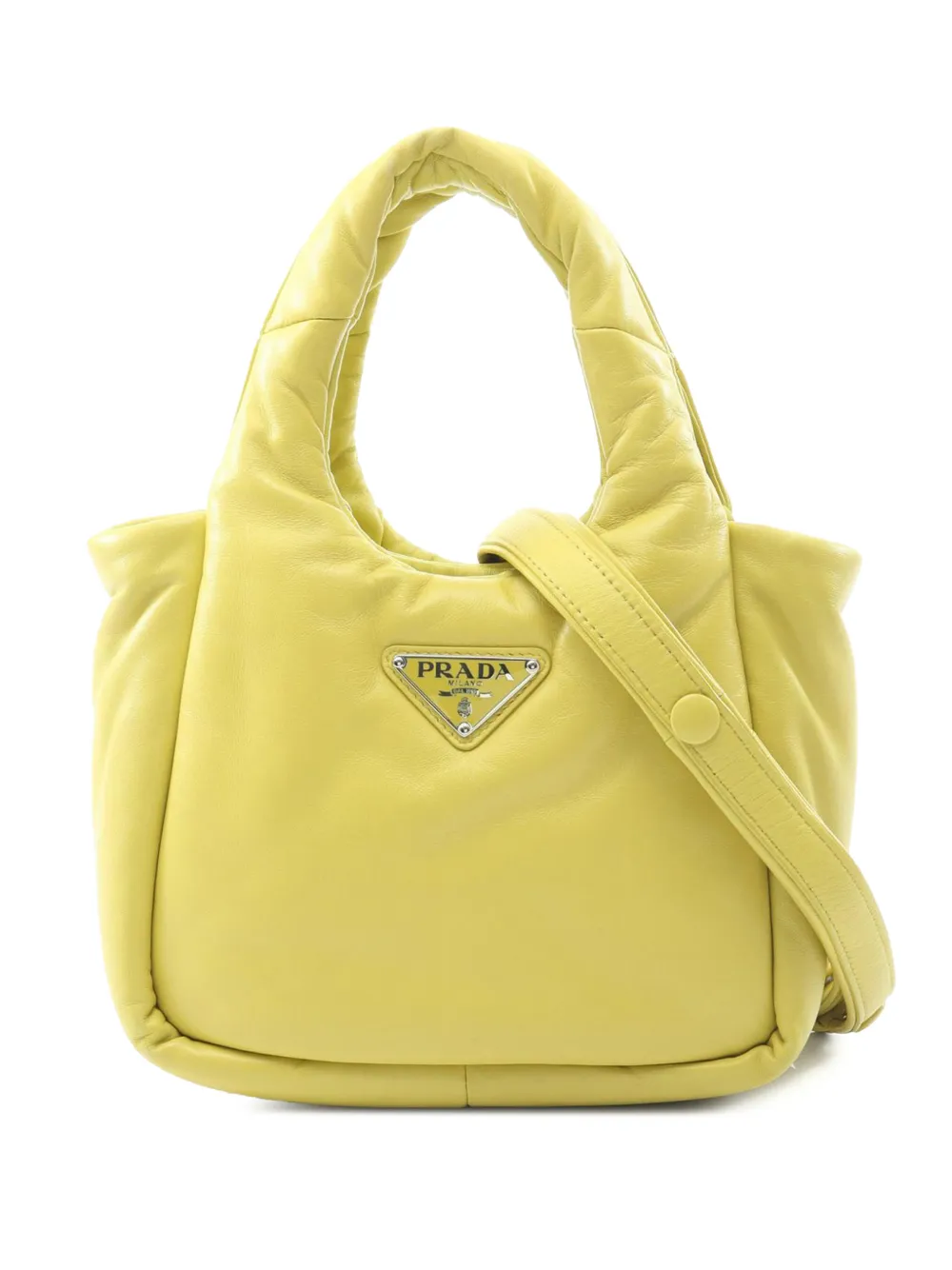 Prada Pre-Owned 2013-2026 Padded Leather satchel - Giallo