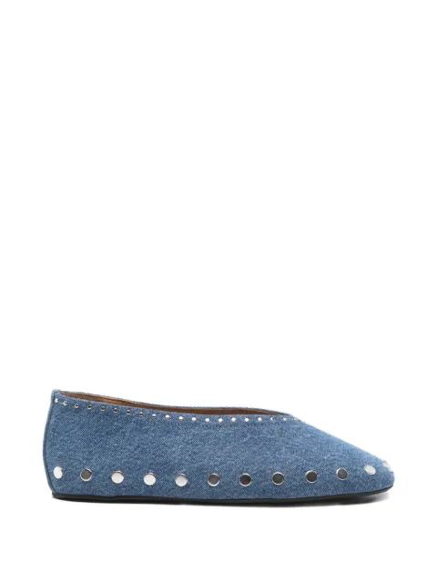 GANNI stud-embellished ballet flats