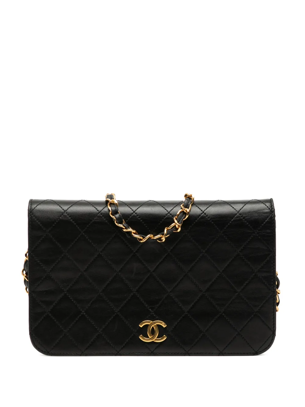 CHANEL Pre-Owned 1997-1999 CC Quilted Lambskin Full Single Flap crossbody bag - Nero