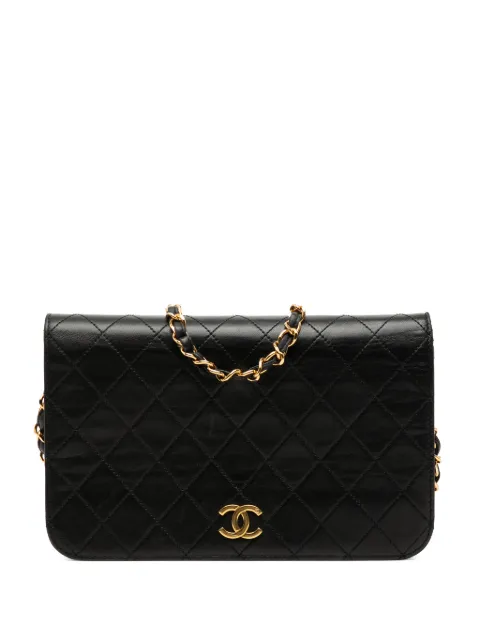 CHANEL Pre-Owned 1997-1999 gesteppte CC Full Single Flap Umhängetasche aus Lammleder