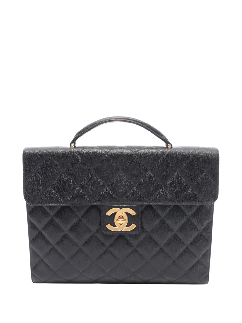 CHANEL Pre-Owned 1991-1994 Quilted Caviar Flap business bag - Nero