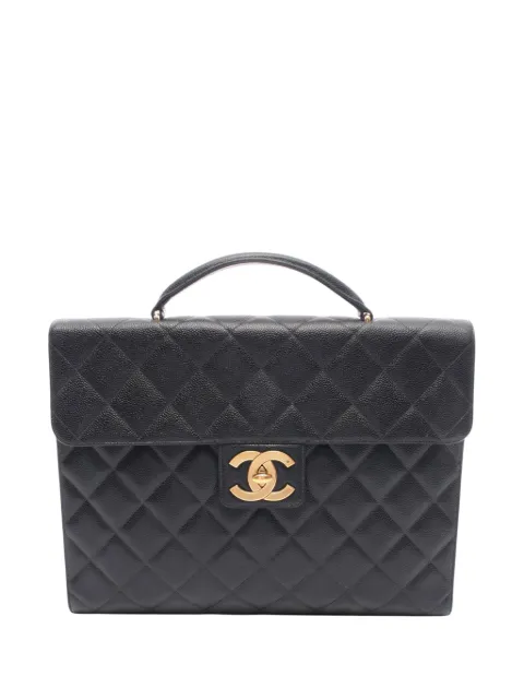 CHANEL Pre-Owned 1991-1994 Quilted Caviar Flap business bag
