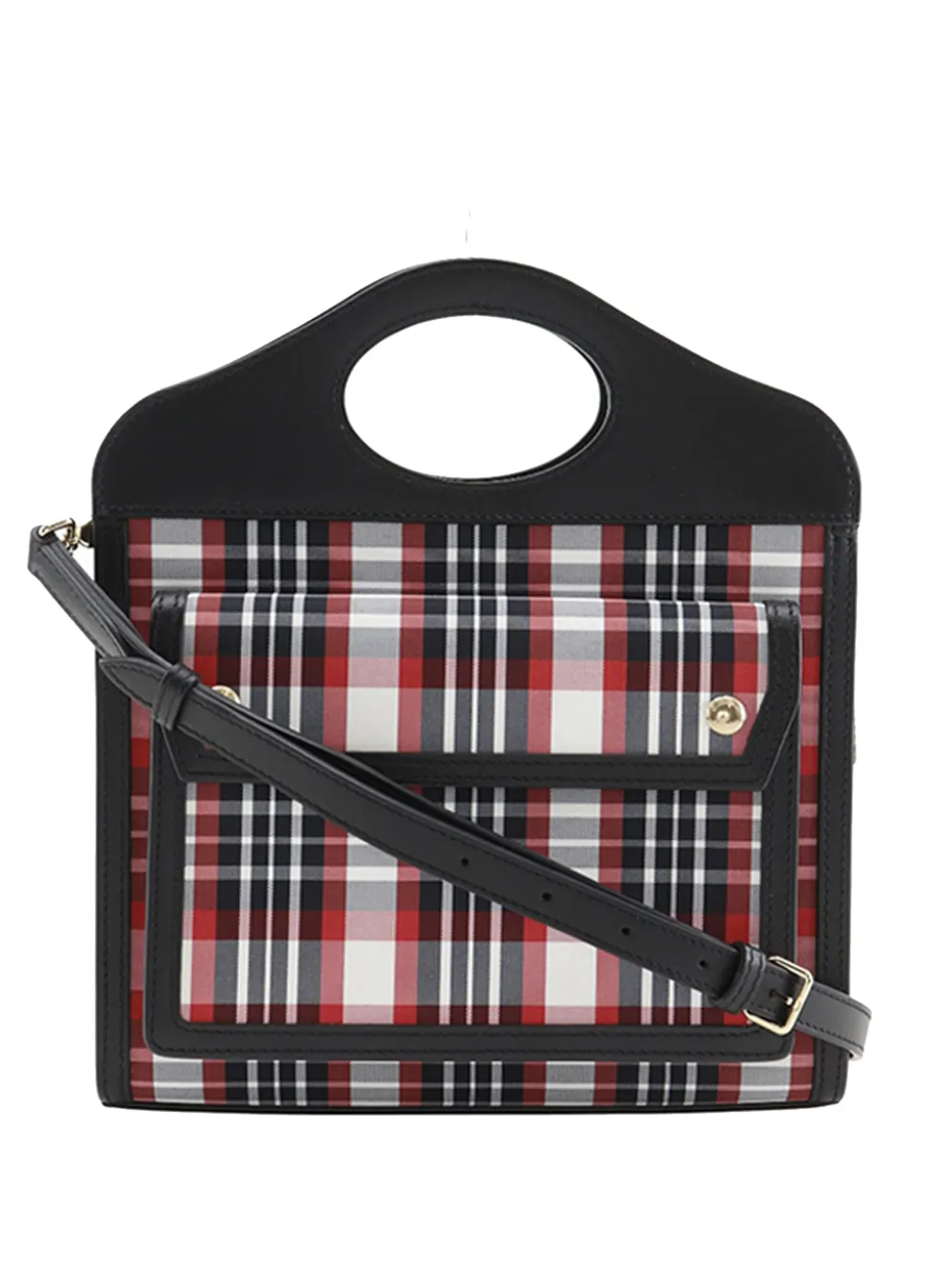 Burberry Pre-Owned 2018-2023 Mini Plaid Canvas Pocket satchel - Nero