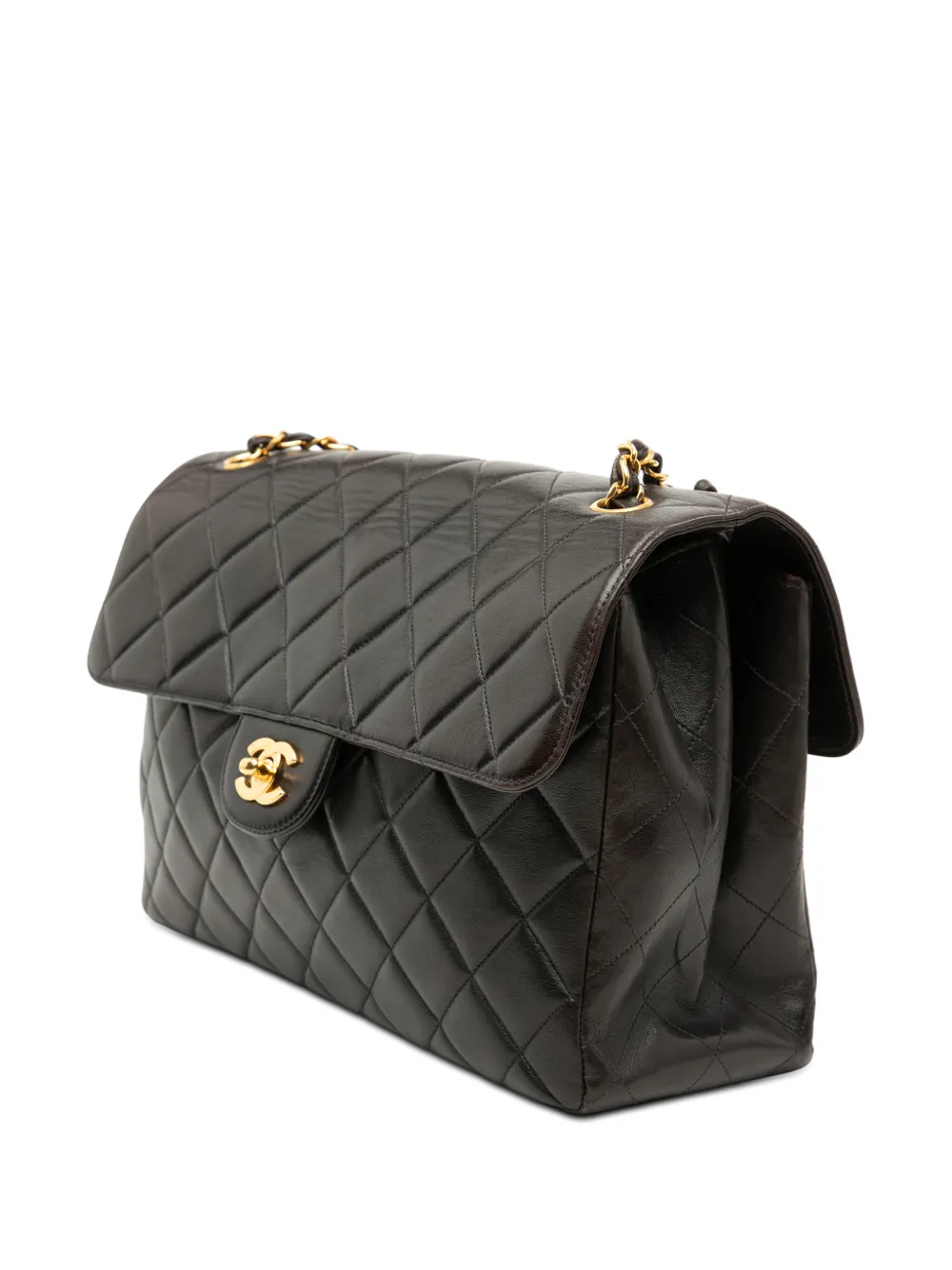 1996-1997 Jumbo Quilted Lambskin Double Sided Flap Shoulder Bag