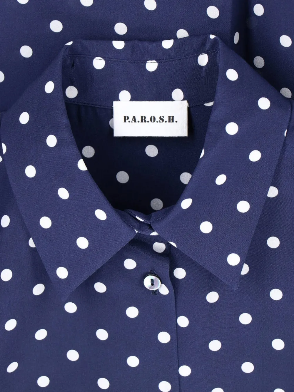  P.a.r.o.s.h. Polka Dot Shirt - Blue 