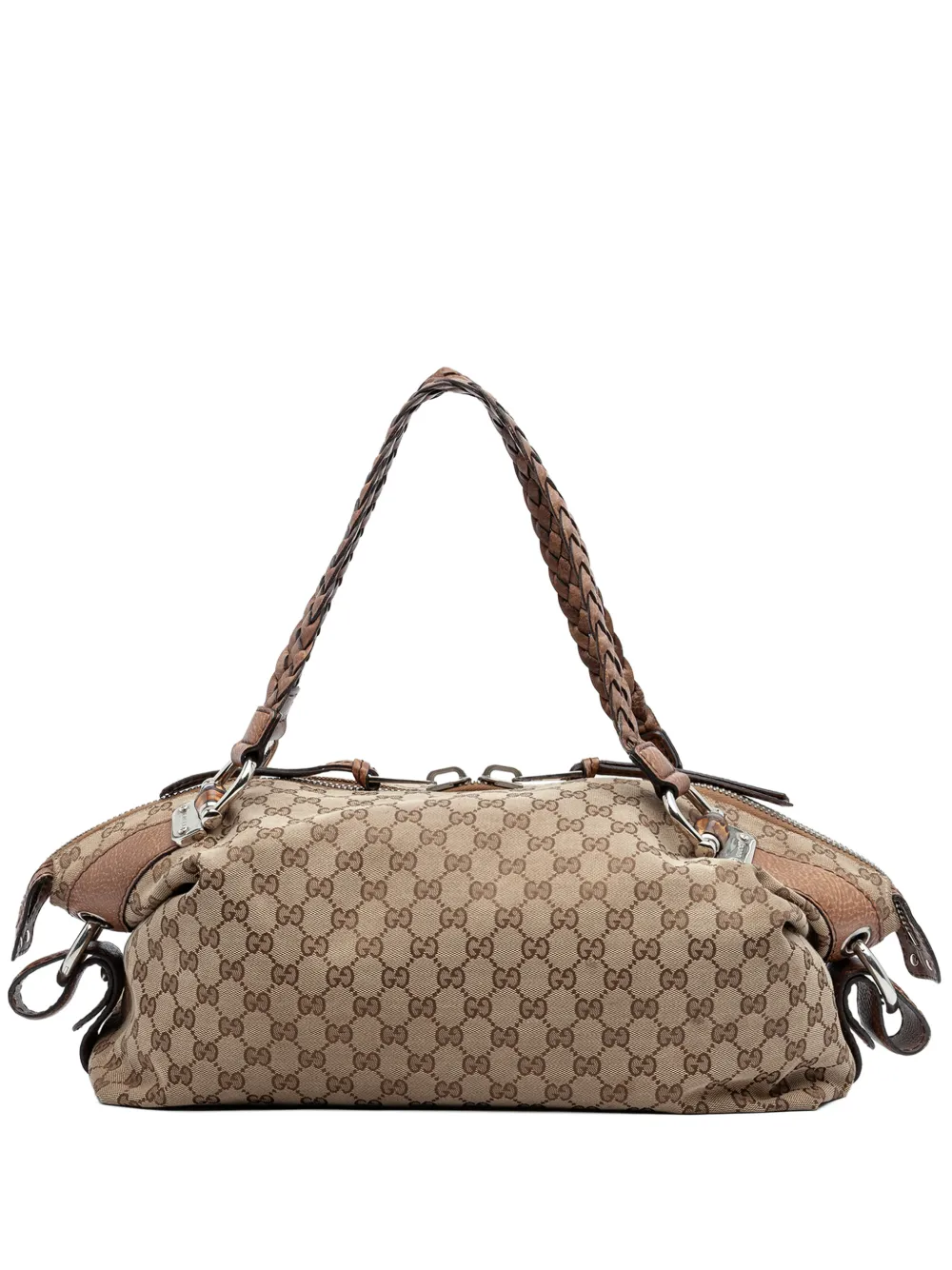 Gucci Pre-Owned 2016-2025 Medium GG Canvas Bamboo Bar tote bag - Marrone