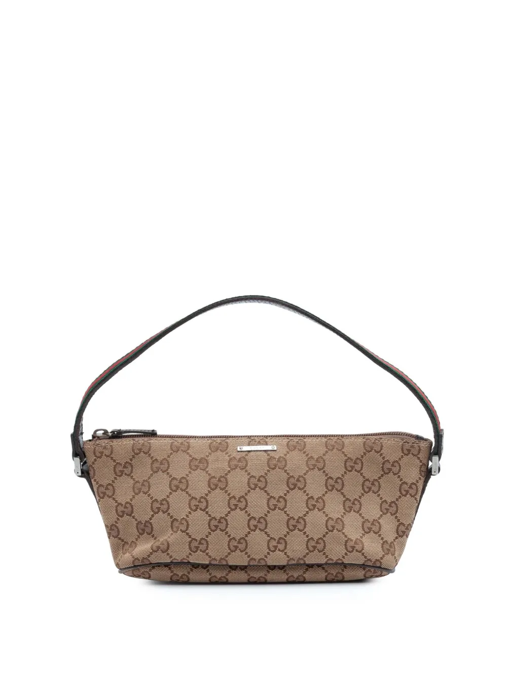 Gucci Pre-Owned 2000-2015 GG Canvas Web Boat shoulder bag - Marrone