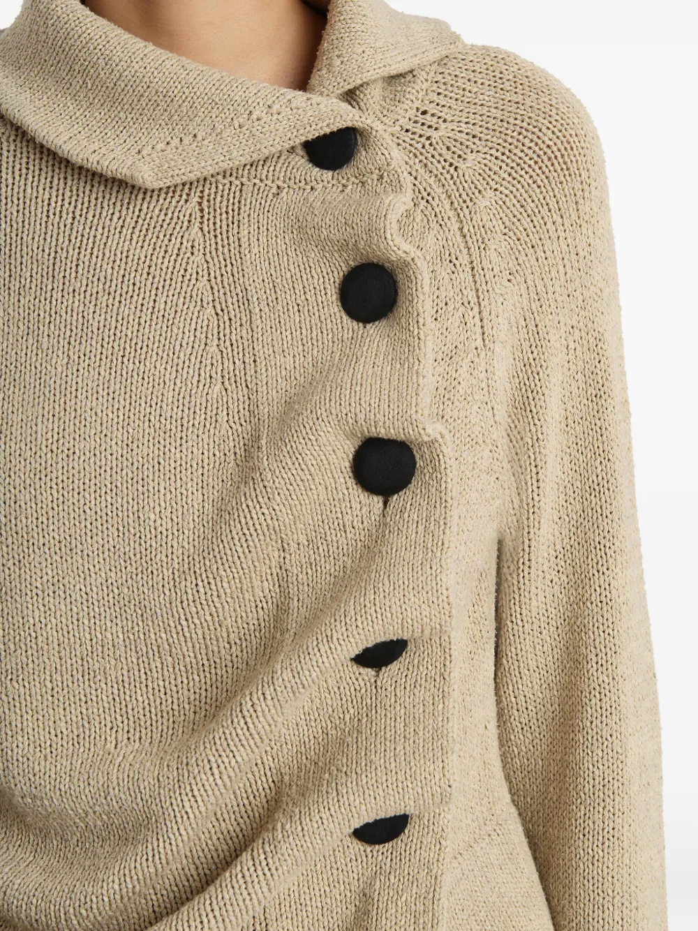 KHAITE Vest met knopen Beige