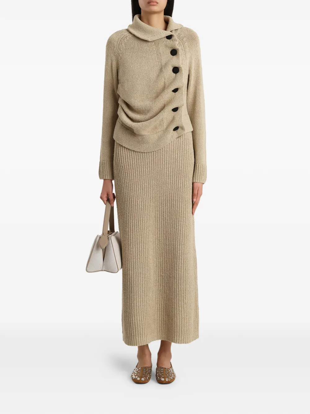  Khaite Front Buttton Cardigan - Neutrals 