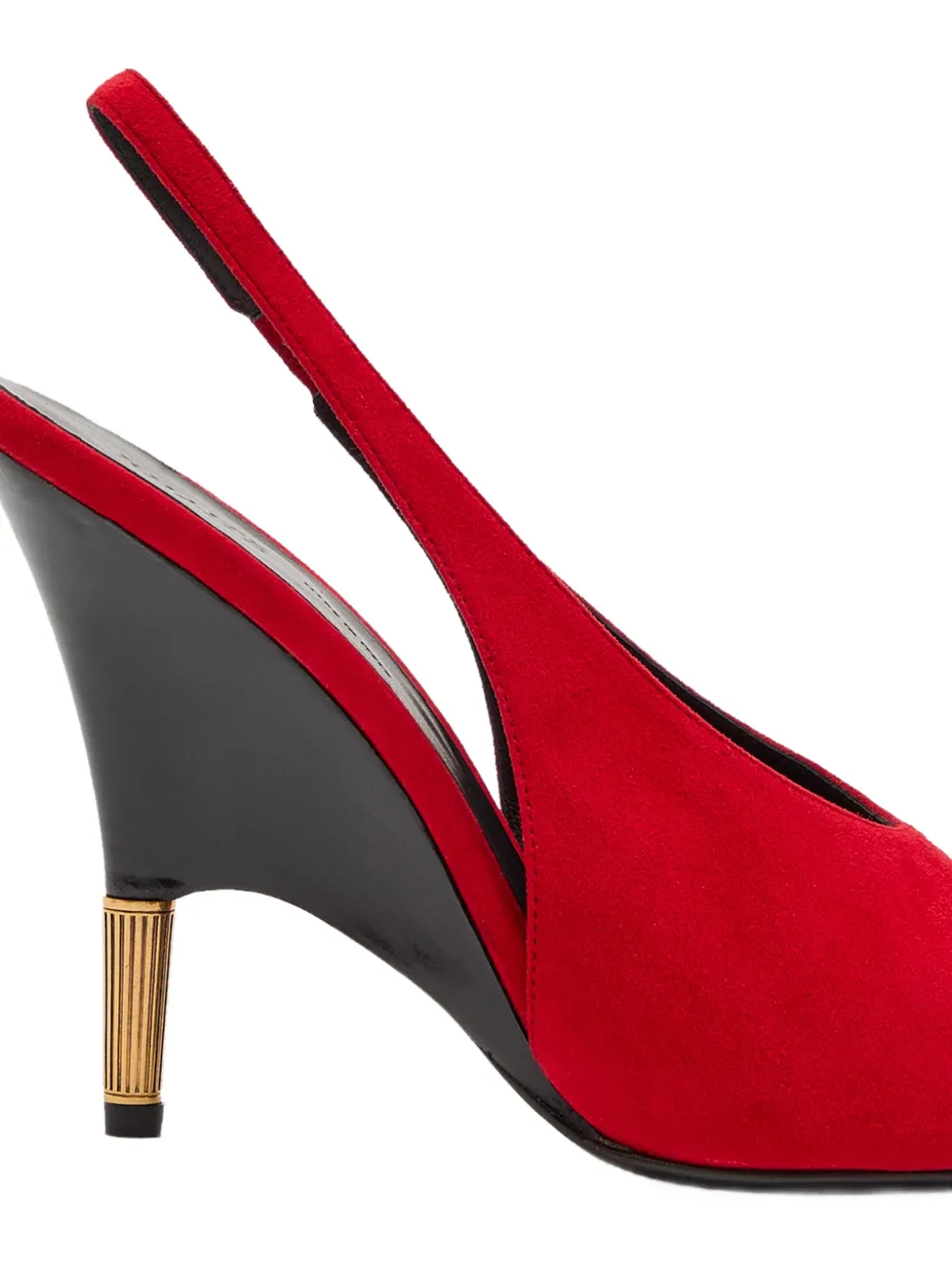 KHAITE Bella slingback pumps met sleehak Rood