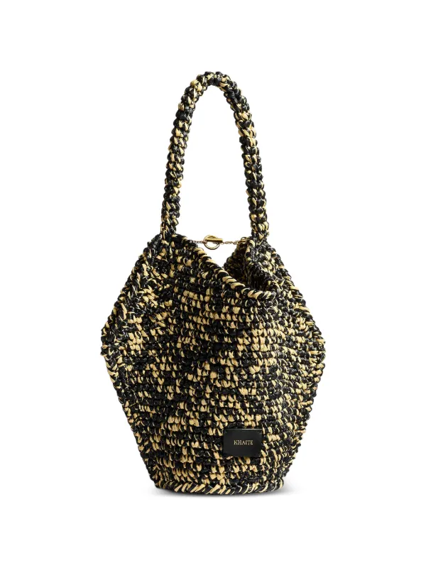 Khaite Lotus Logo-patch Tote Bag in Black