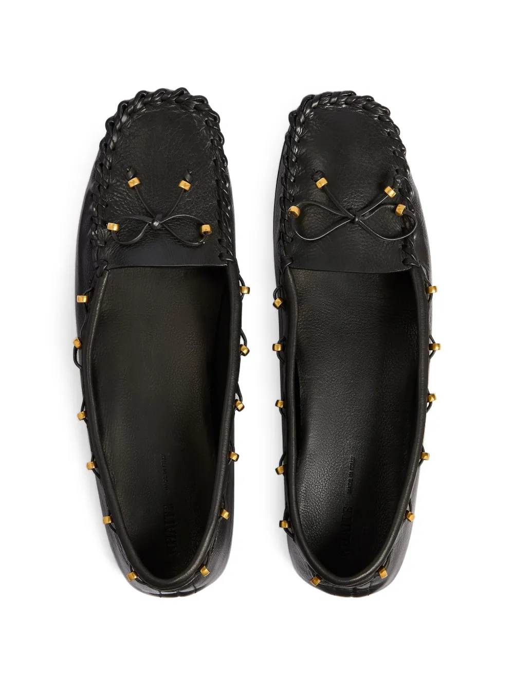 KHAITE Leren loafers Zwart
