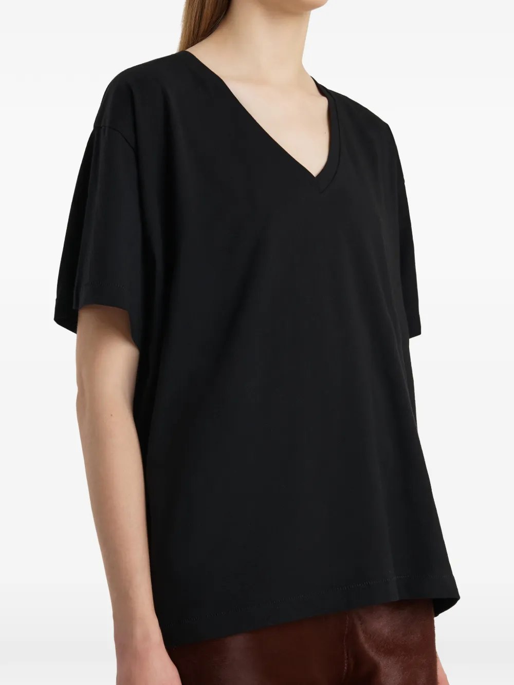 KHAITE Linda T-shirt Zwart