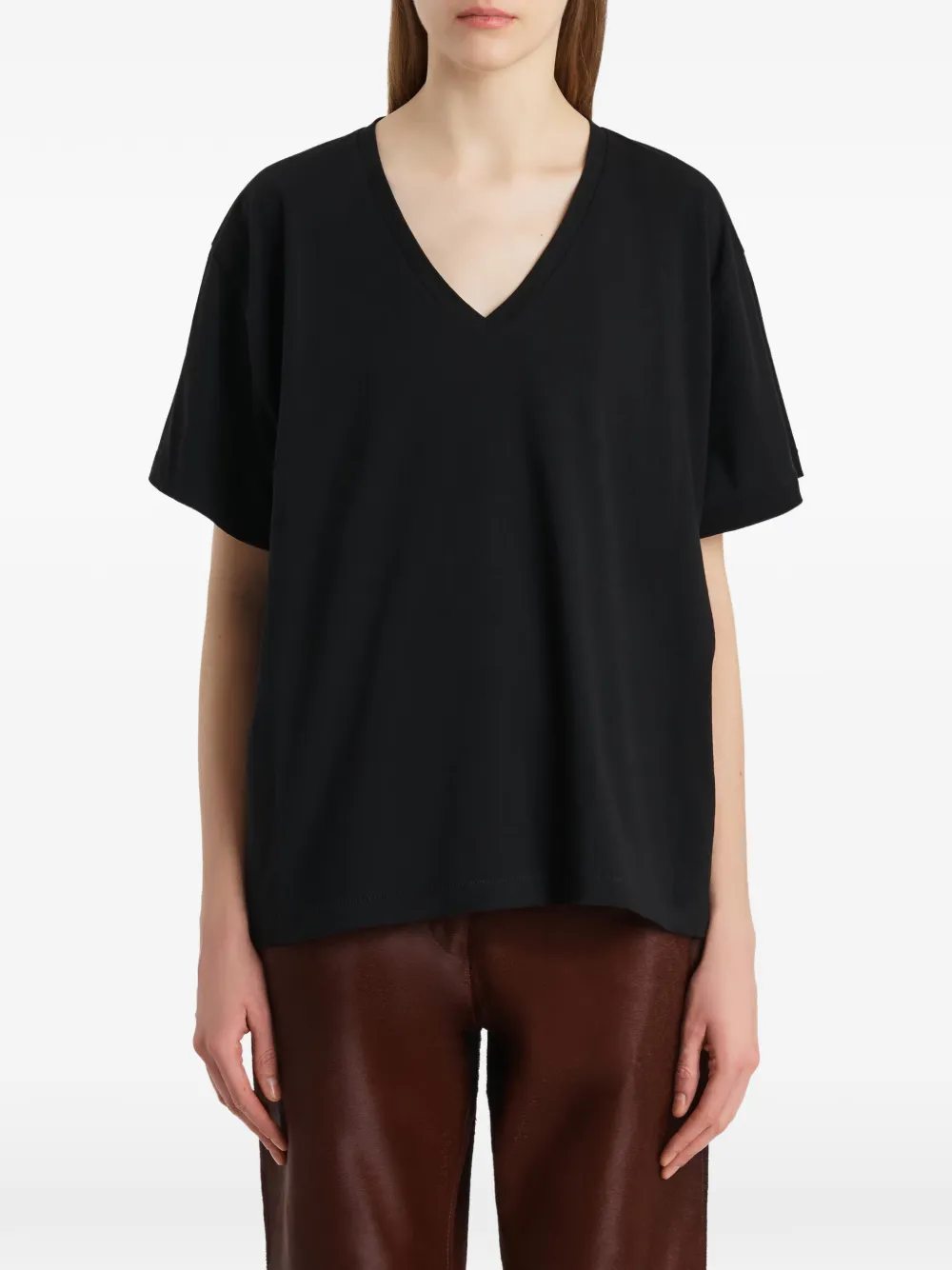 KHAITE Linda T-shirt Zwart