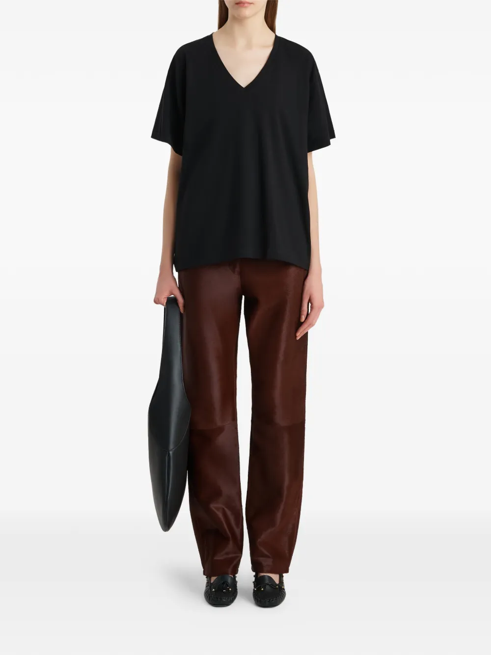 KHAITE Linda T-shirt Zwart