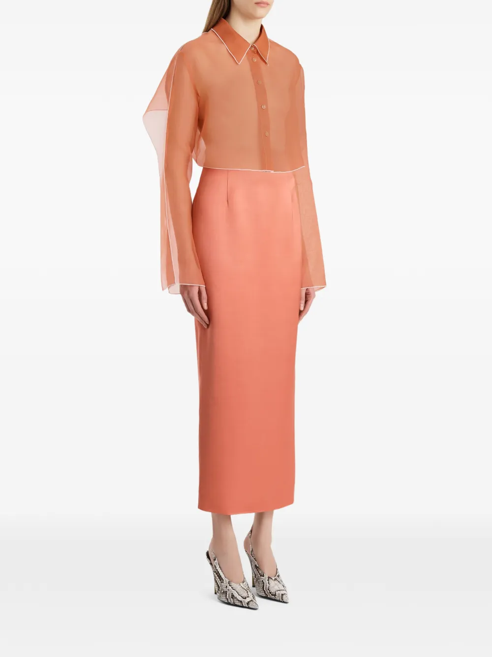  Khaite Top Fritz - Naranja 