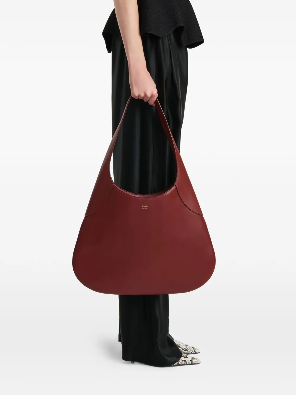 KHAITE Joan grote schoudertas Rood