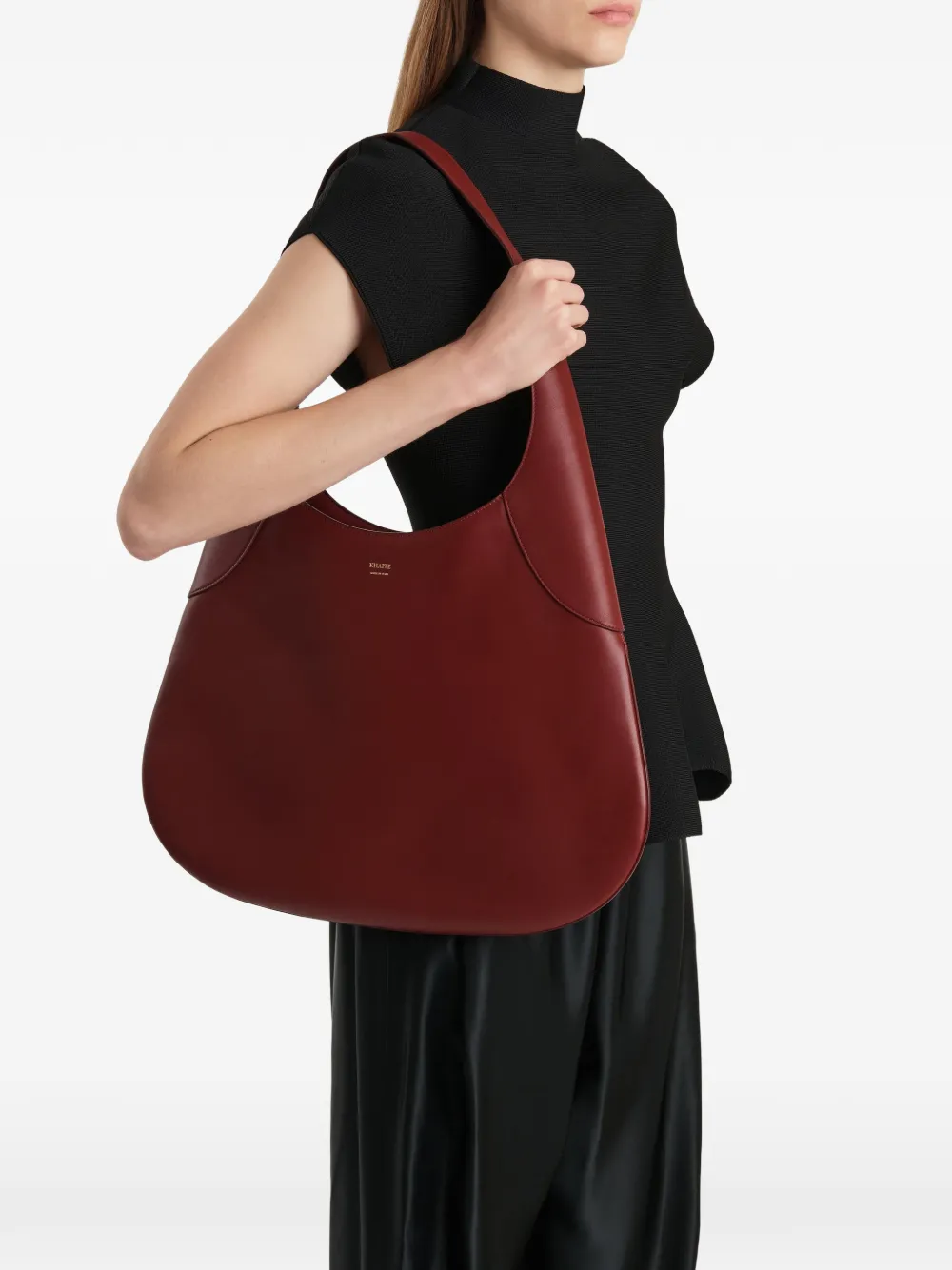 KHAITE Joan grote schoudertas Rood