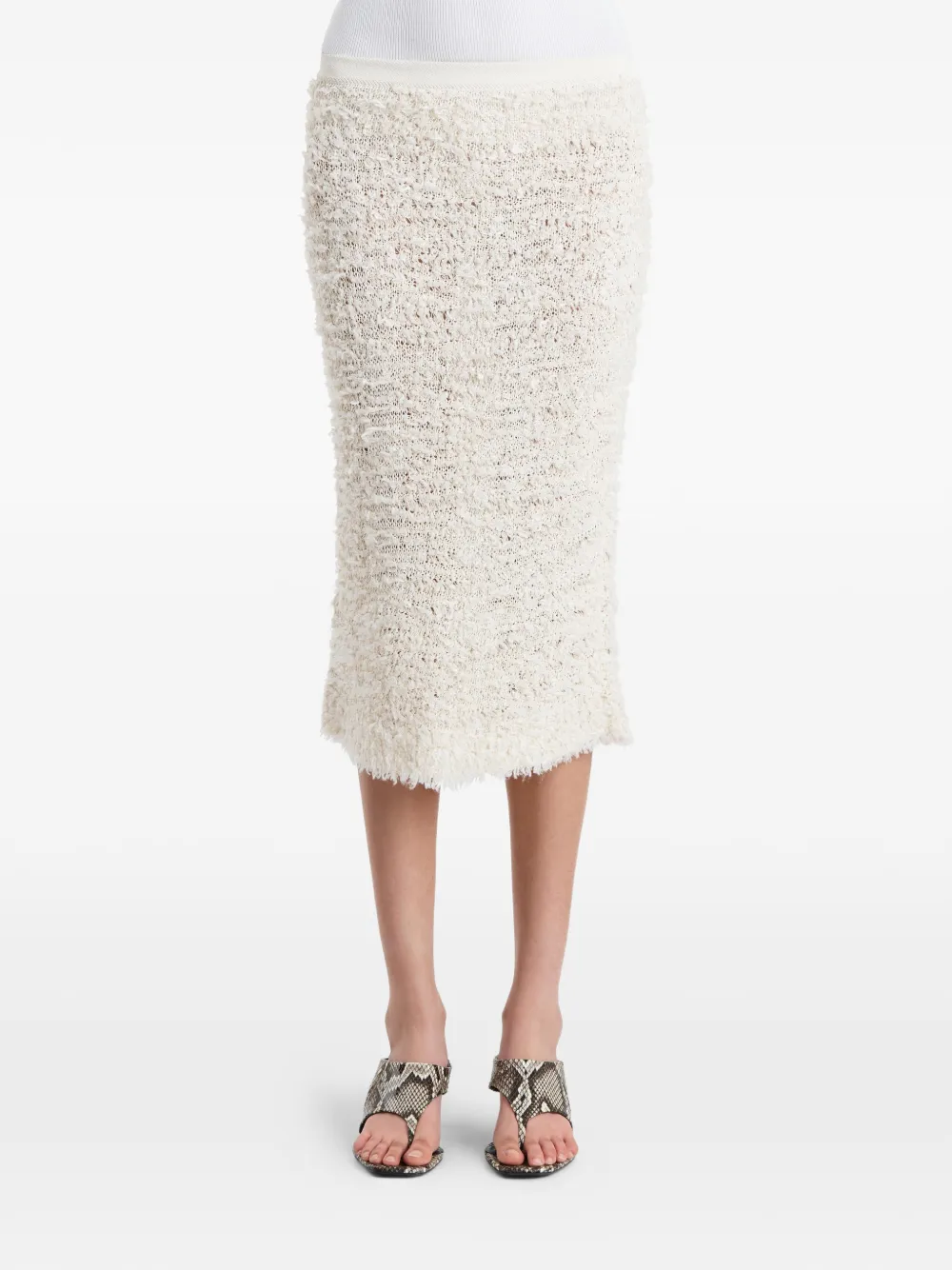 KHAITE Rok met textuur Beige