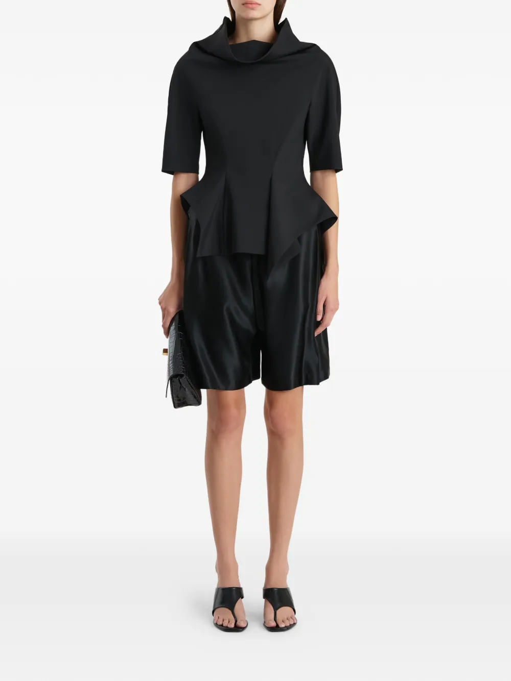  Khaite Bermudas Rohe - Negro 