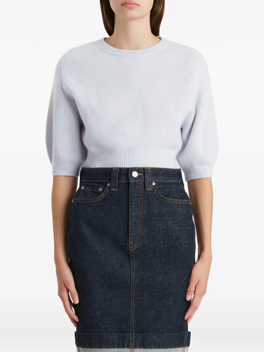 Khaite Short Sleeve Top - Blue 