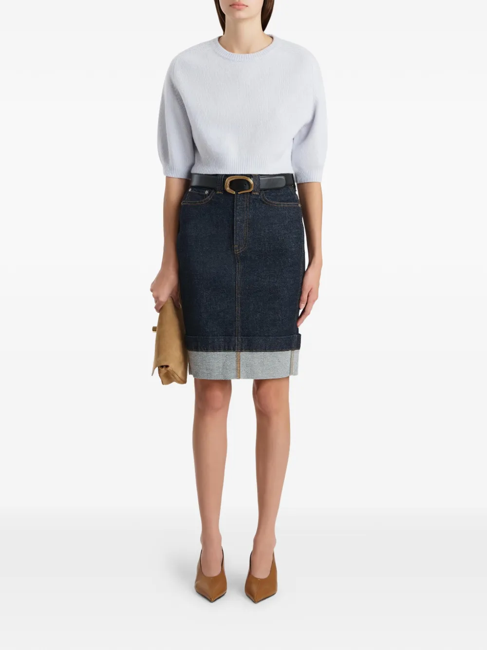  Khaite Short Sleeve Top - Blue 