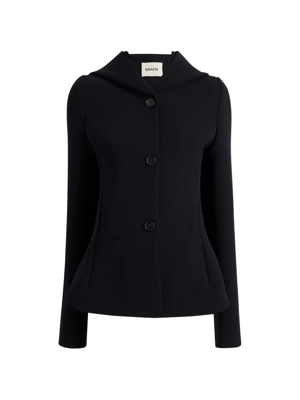 KHAITE hooded button jacket - Nero